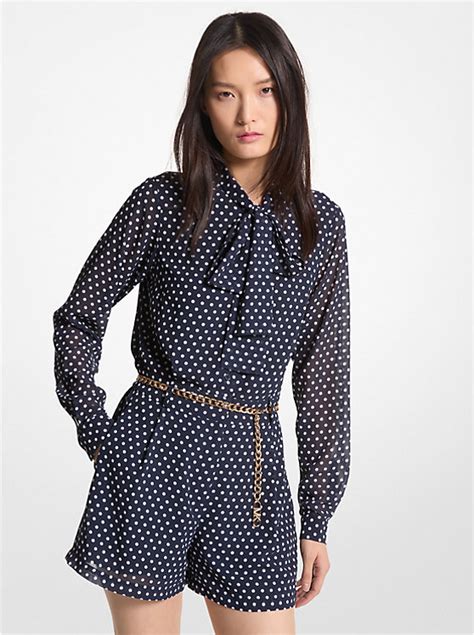 michael kors polka dot top|Polka Dot Georgette Tie.